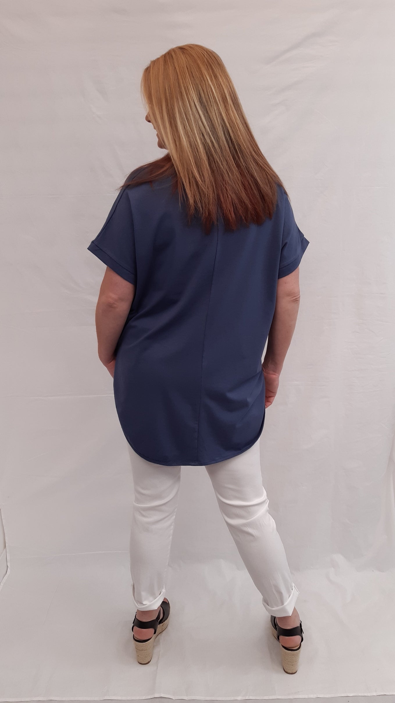 V Neck Hi-Low Top