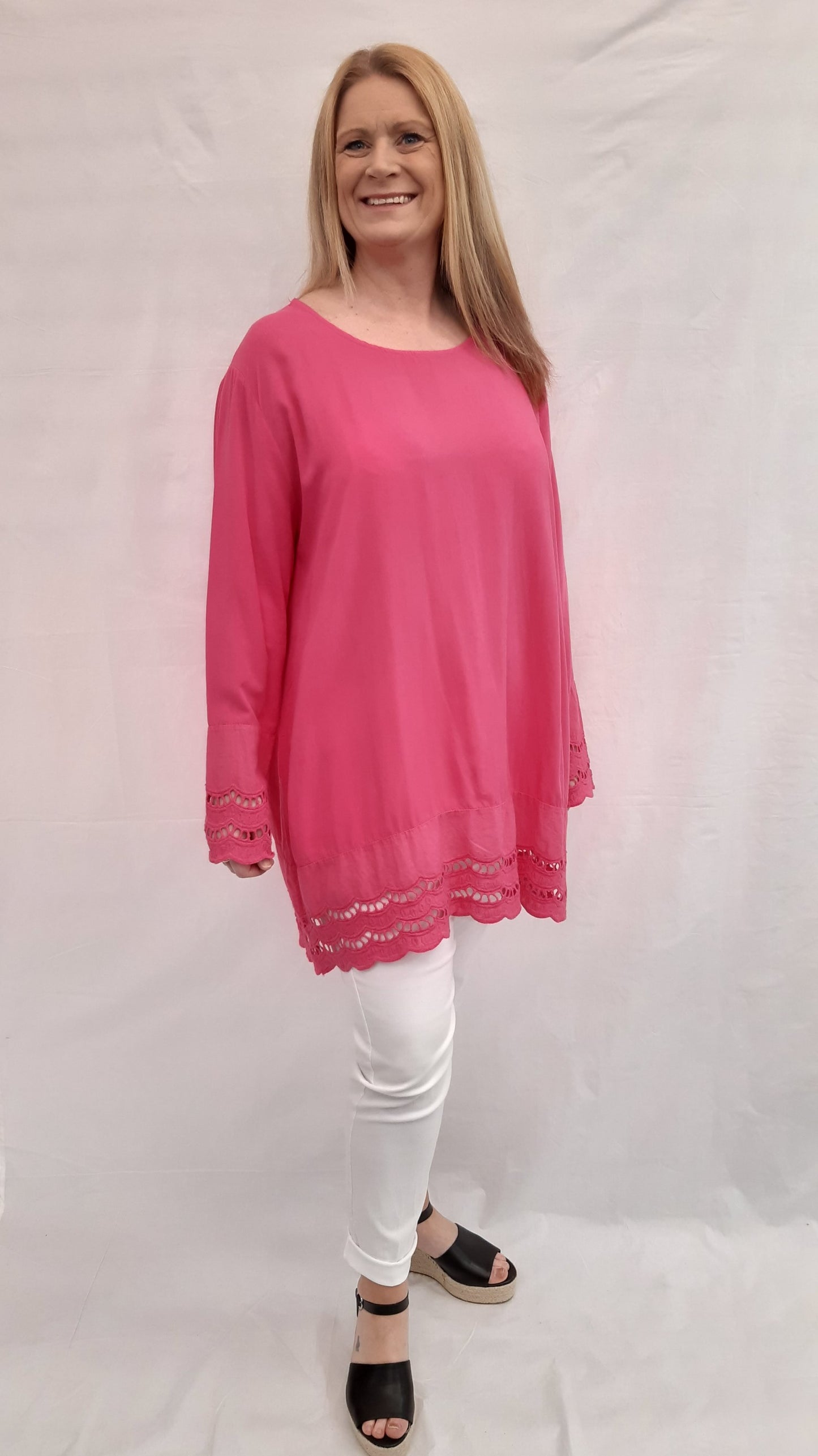 Frill Hem and Sleeve Top