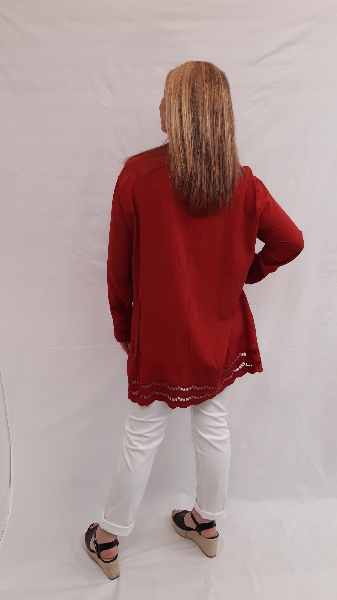 Frill Hem and Sleeve Top