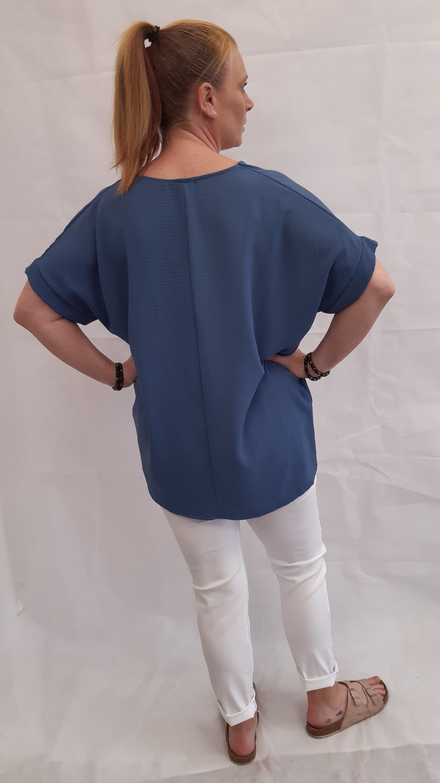 Round Neck Short Sleeve Top