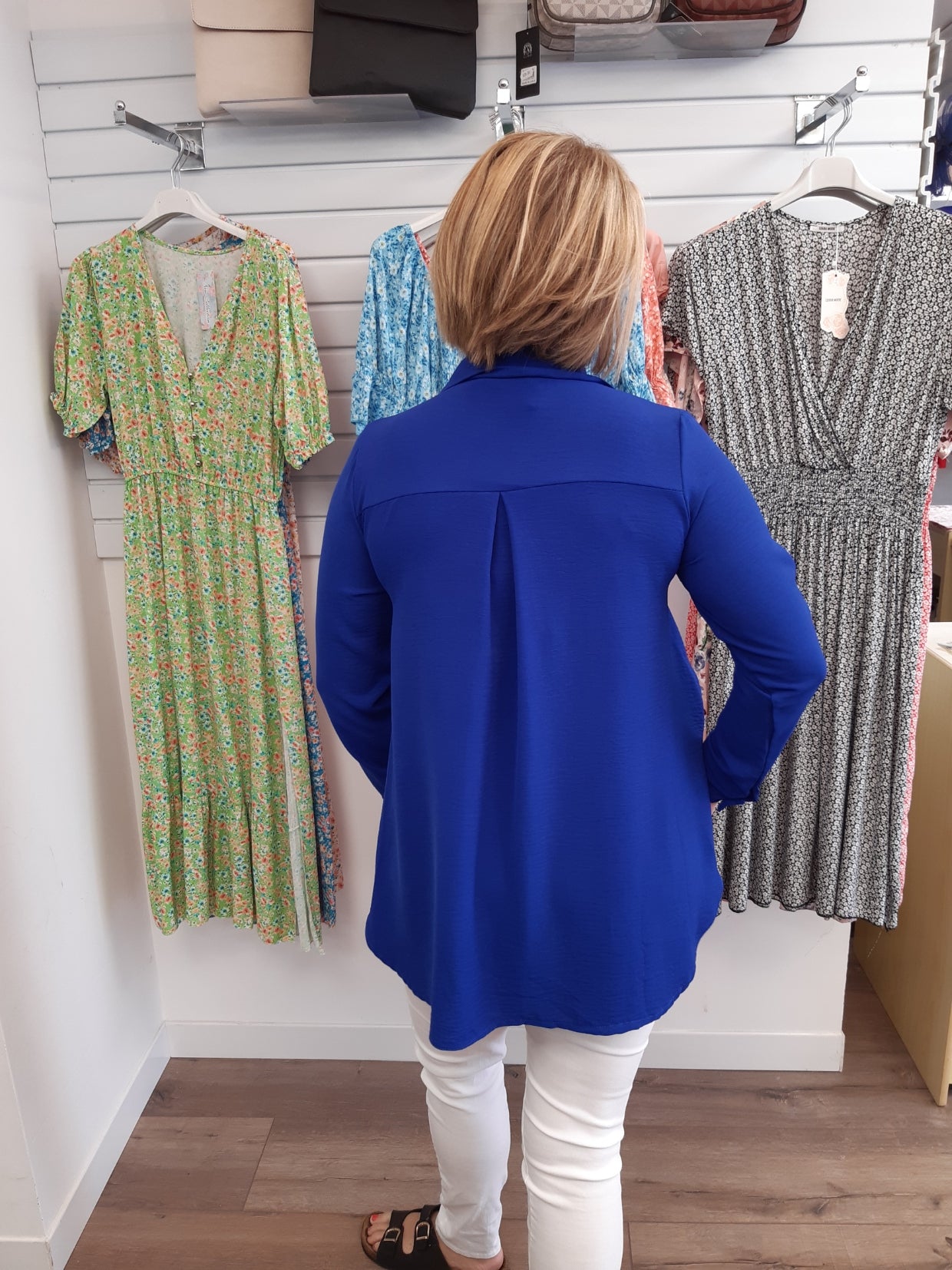 Hi-Low Button Blouse