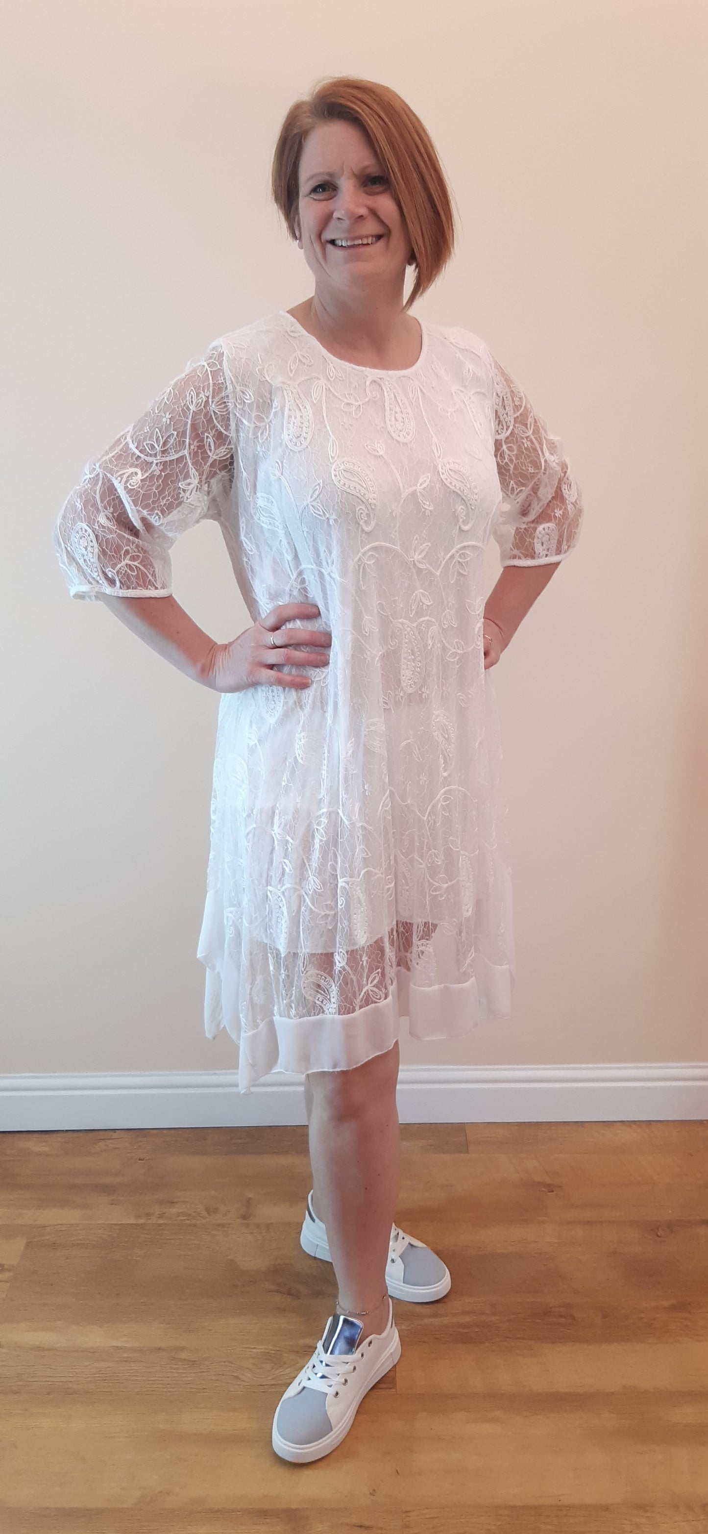 Lace Silk With Intricate Silk Trim Tunic