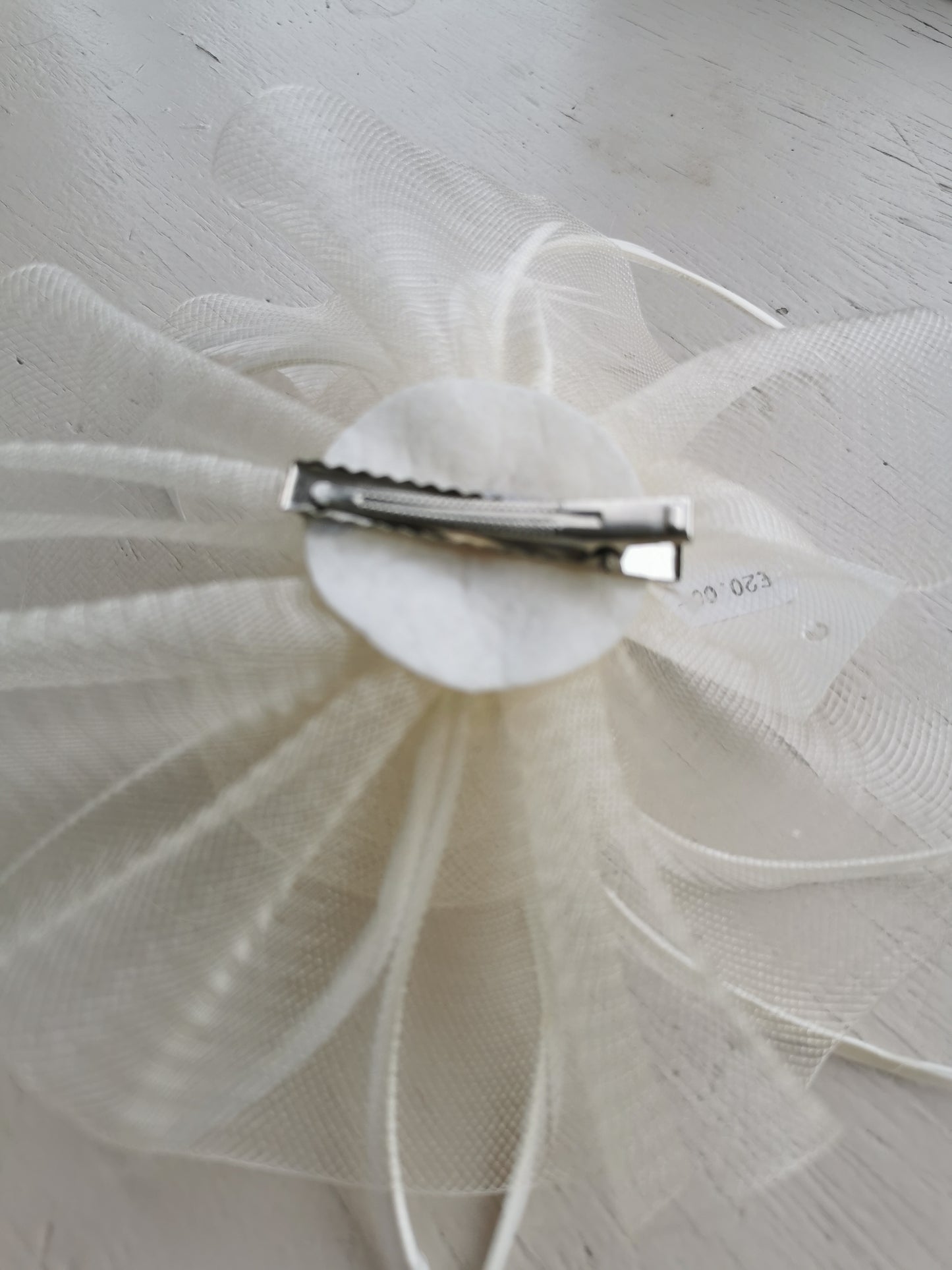 Mesh Flower Fascinator On A Concord Clip With Feather