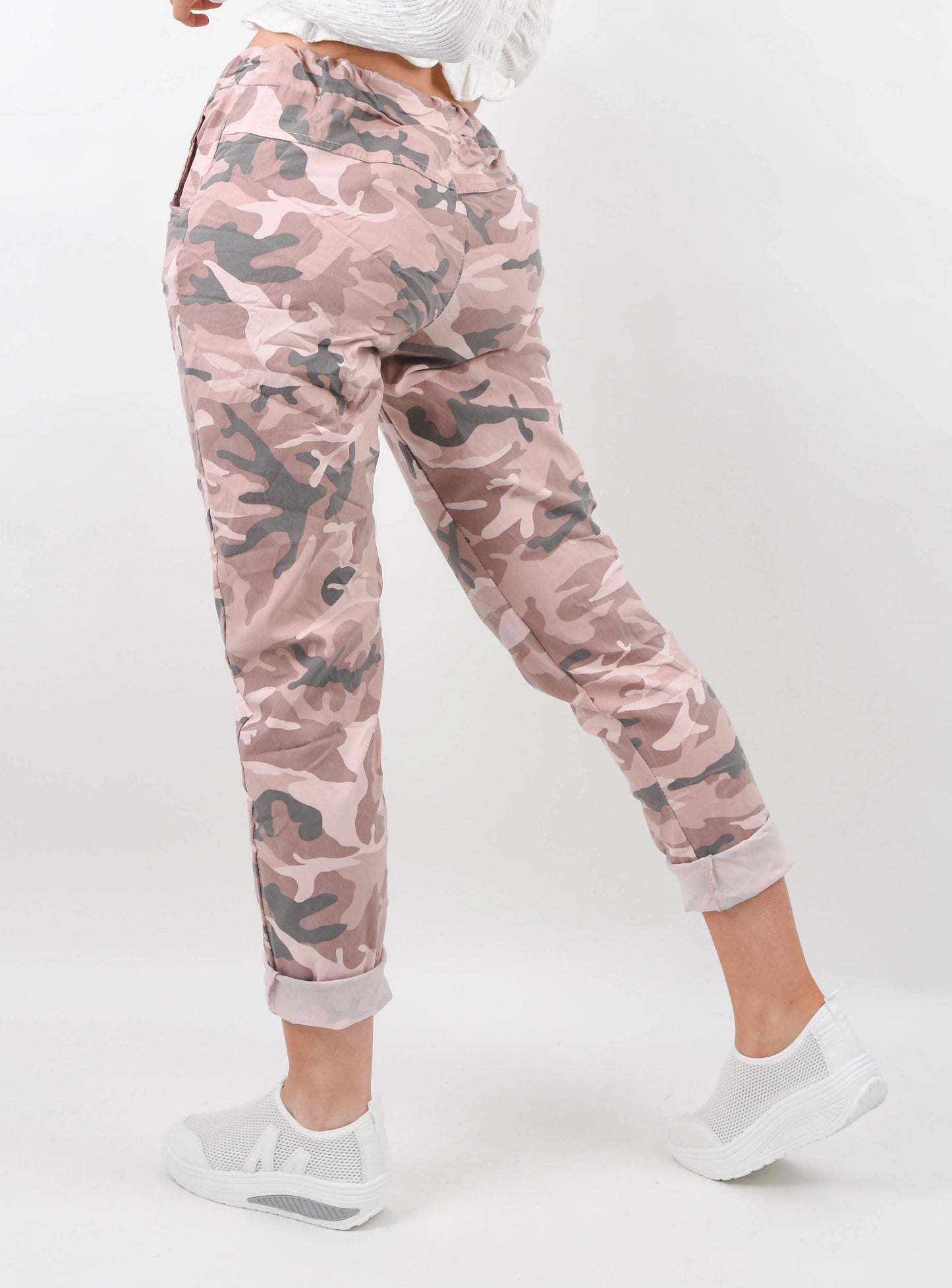 Magic Trousers Camouflage Print Stretchy Pink