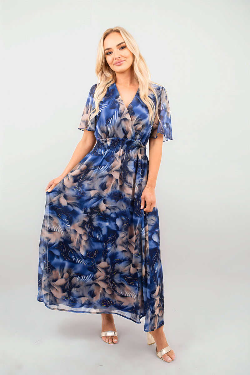 Wrap Floral Print Maxi Dress