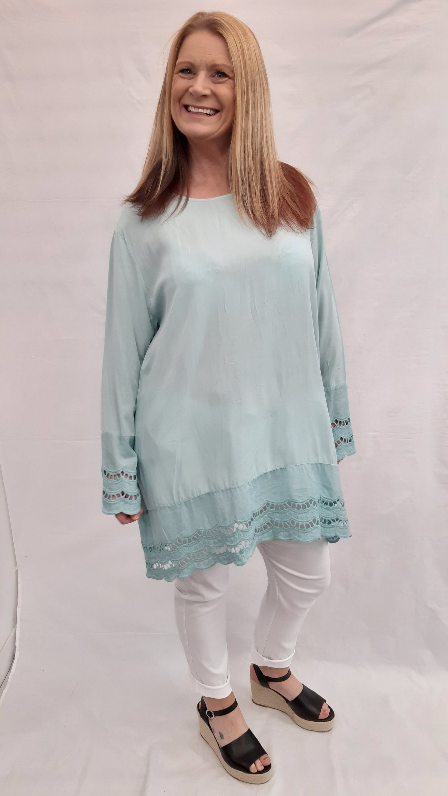 Frill Hem & Sleeve Top