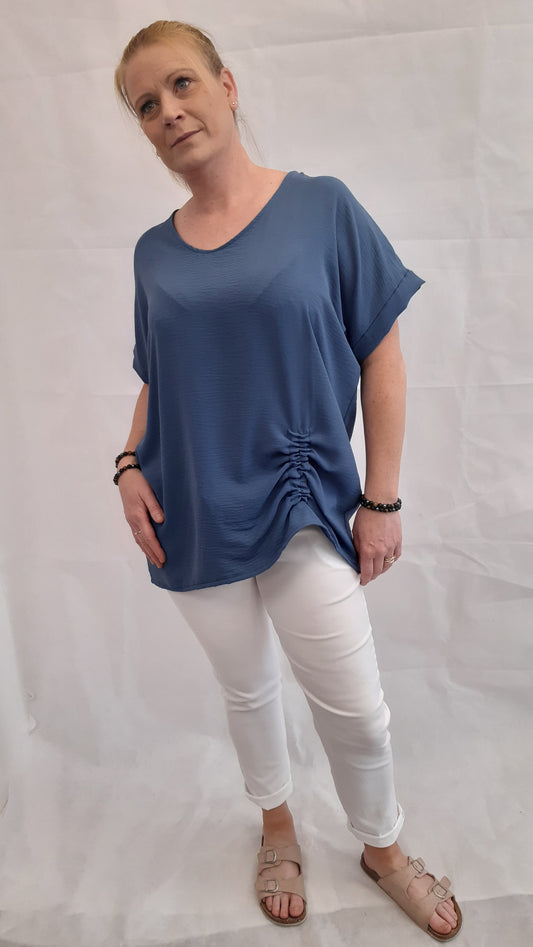 Round Neck Short Sleeve Top