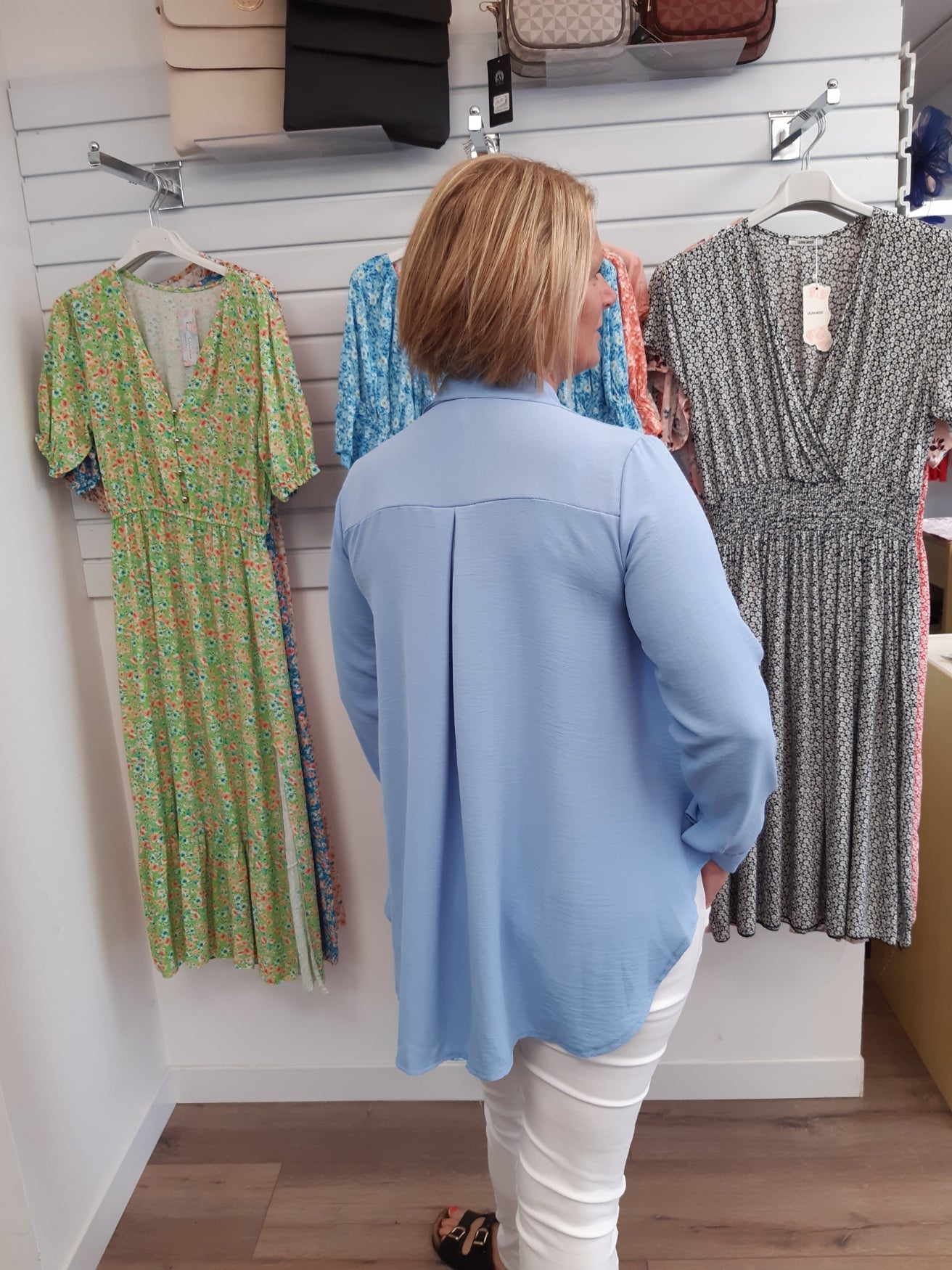 Hi-Low Button Blouse