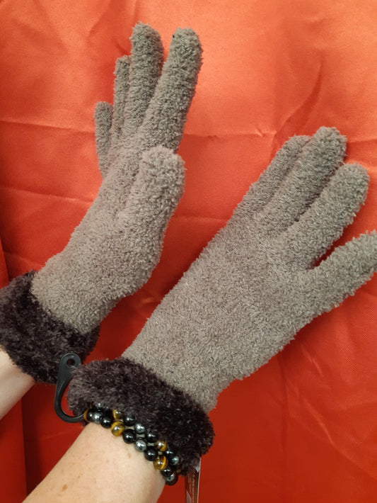 Ladies Feather Touch Cuff Gloves