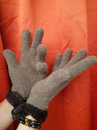 Ladies Feather Touch Cuff Gloves