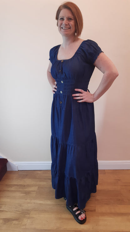 Long Denim Dress - Dark Denim