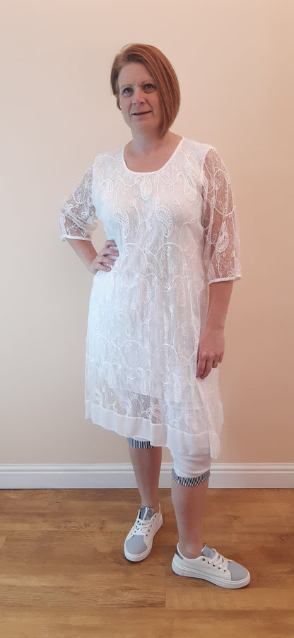 Lace Silk With Intricate Silk Trim Tunic