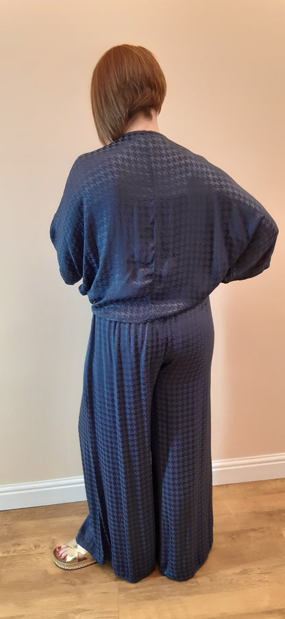 Blueberry Blue Wide Leg Trouser