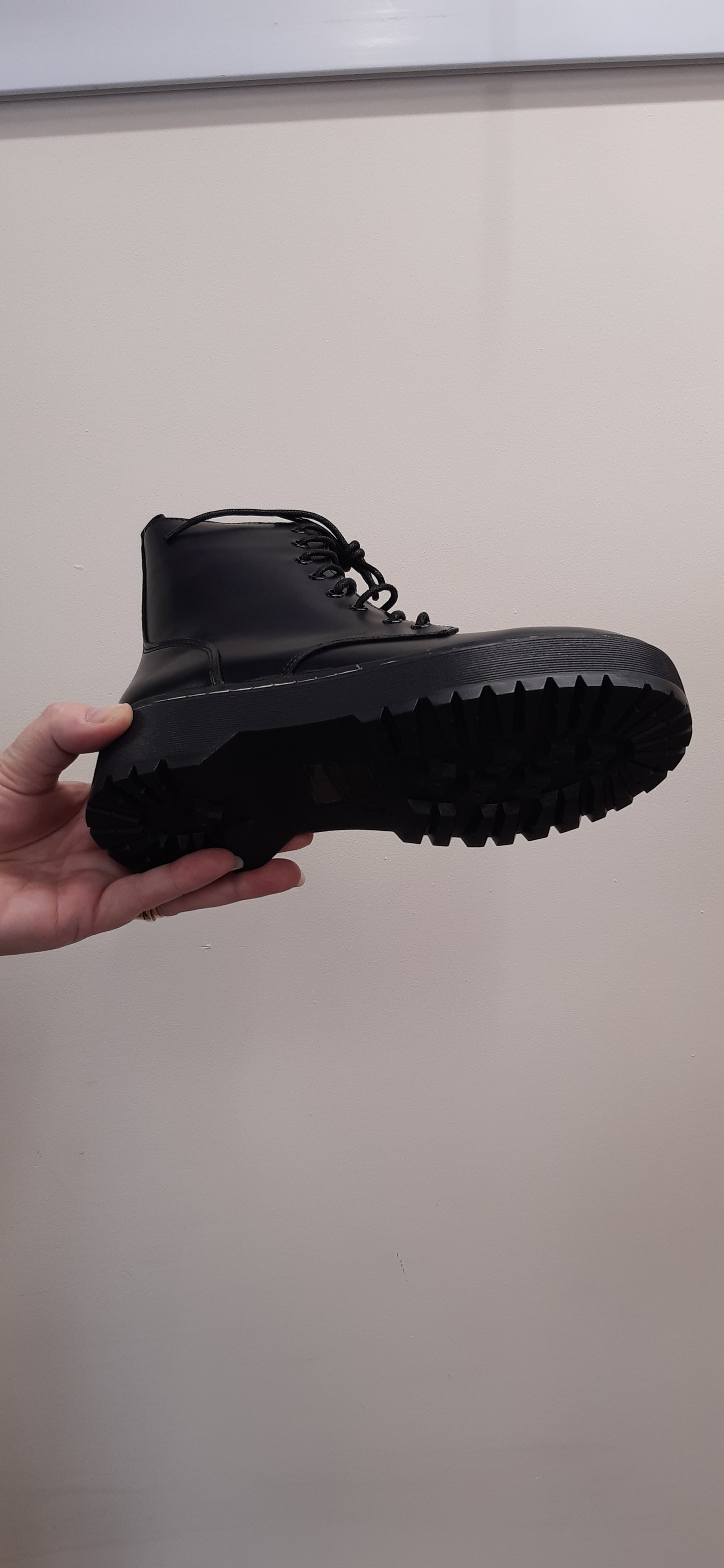 Black Chunky  Stitch Fastening: Zip Ankle Boots
