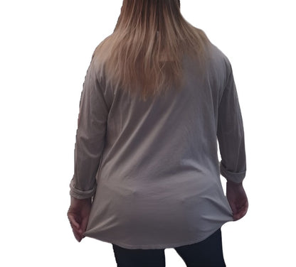 Circle Applique Pattern Cotton Top