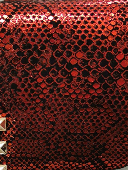 Lace Print Evening Bag Red