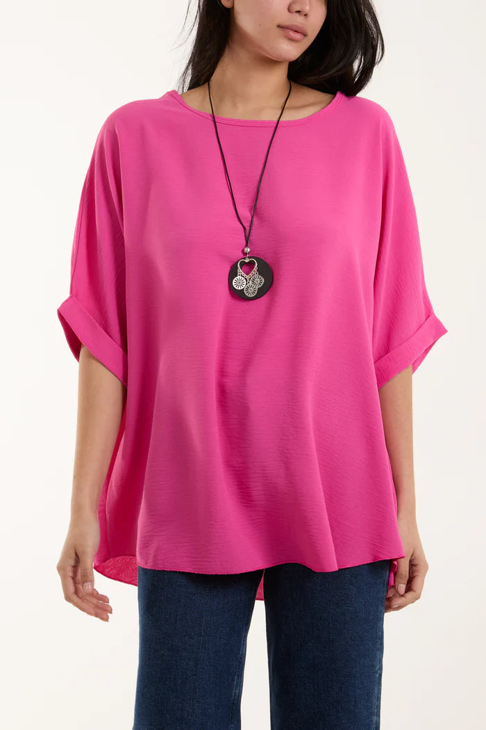 Short Sleeve Necklace Top