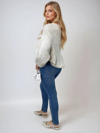 Rhinestone Embellished Skinny Fit Mid Rise Jeans