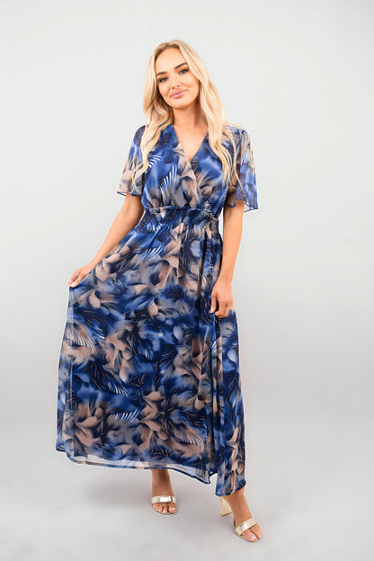 Wrap Floral Print Maxi Dress