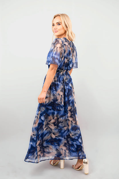 Wrap Floral Print Maxi Dress